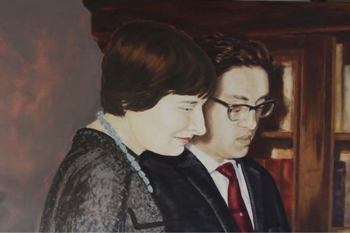 Anja Fell, "Marit and Bernhard", 2012, Oil on canvas, 70 x 110 cm