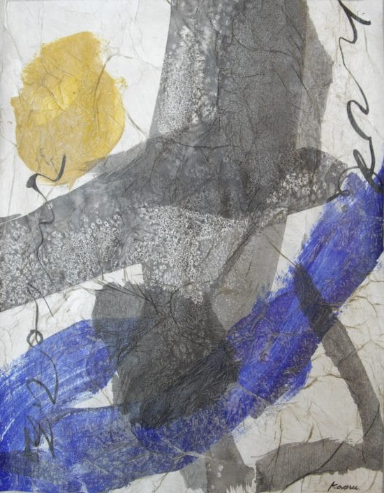 Kaoru Tsusawa - œuvre peinte - technique mixte sur papier exposée à Villa Violet Paris